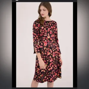 Closet London red split sleeve A-line dress 6 NWT