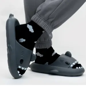 Cloud Shark Slides Sandals Dark Gray Mens ,Women's  Non-slip Unisex 38-39