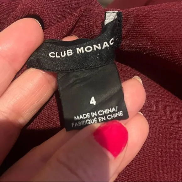 Club Monaco Vanellie Dress in Burgundy 4