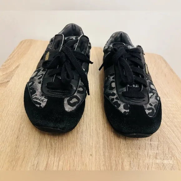 Coach Black Leopard Print Shoes