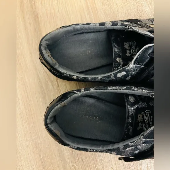 Coach Black Leopard Print Shoes