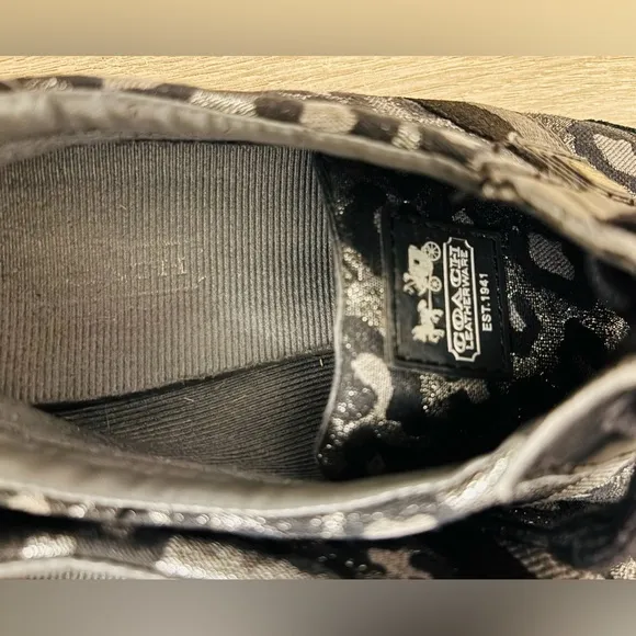 Coach Black Leopard Print Shoes