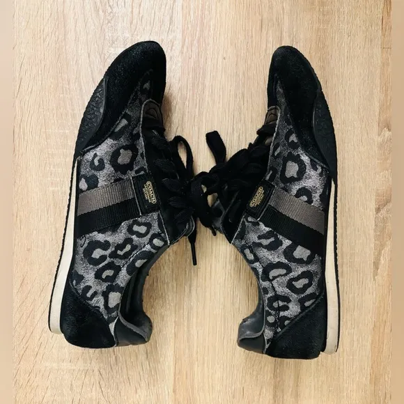 Coach Black Leopard Print Shoes