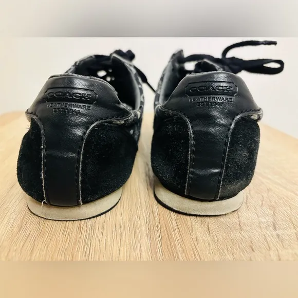 Coach Black Leopard Print Shoes