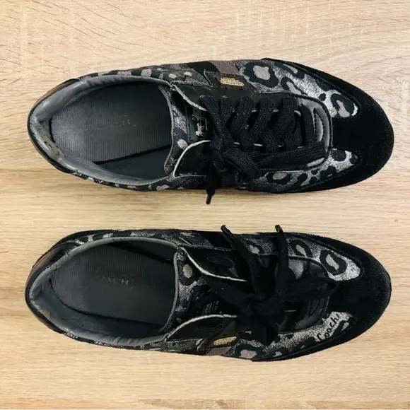 Coach Black Leopard Print Shoes