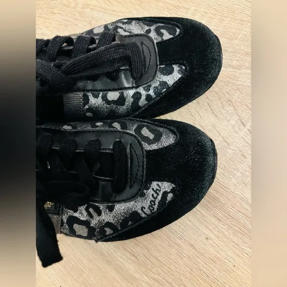 Coach Black Leopard Print Shoes