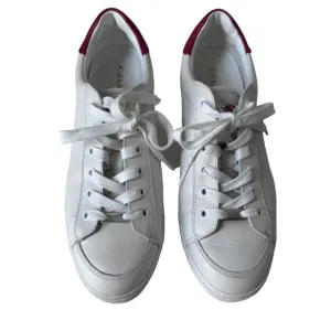 Coach Porter White and Red Low-top Lace-up Sneaker Size 9.5 EUR 40