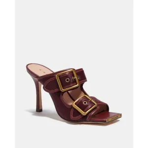 Coach The Kyle Calf Hair Leather Heeled Sandals Women Size 8.5