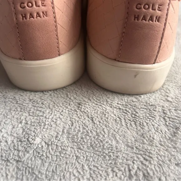 Cole Haan GrandPro Crosscourt Braided Leather Slip-On Sneakers Mahogany Rose