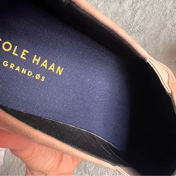 Cole Haan GrandPro Crosscourt Braided Leather Slip-On Sneakers Mahogany Rose