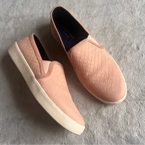 Cole Haan GrandPro Crosscourt Braided Leather Slip-On Sneakers Mahogany Rose