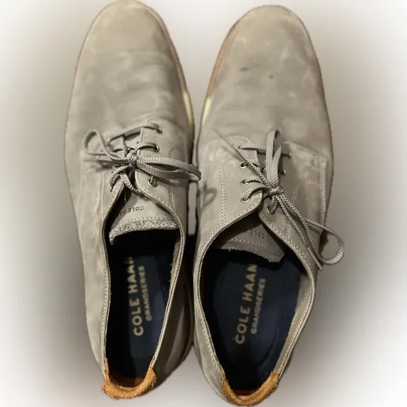 Cole Haan light gray suede dress shoes