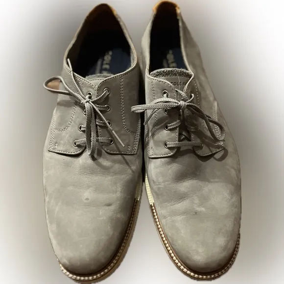 Cole Haan light gray suede dress shoes