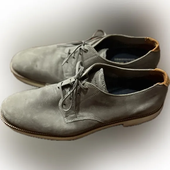 Cole Haan light gray suede dress shoes
