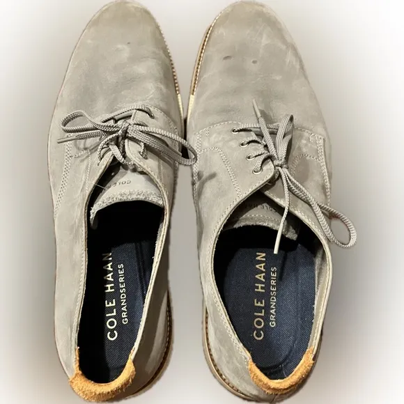 Cole Haan light gray suede dress shoes