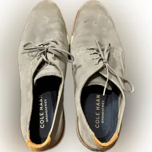 Cole Haan light gray suede dress shoes