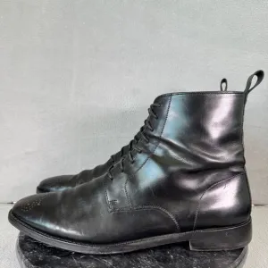 Cole Haan Lionel Dress Boots Lace-Up Black Leather Men’s 9M US