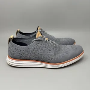 Cole Haan Mens Original Grand Stitchlite Gray Knit Oxford Shoes Size 9M