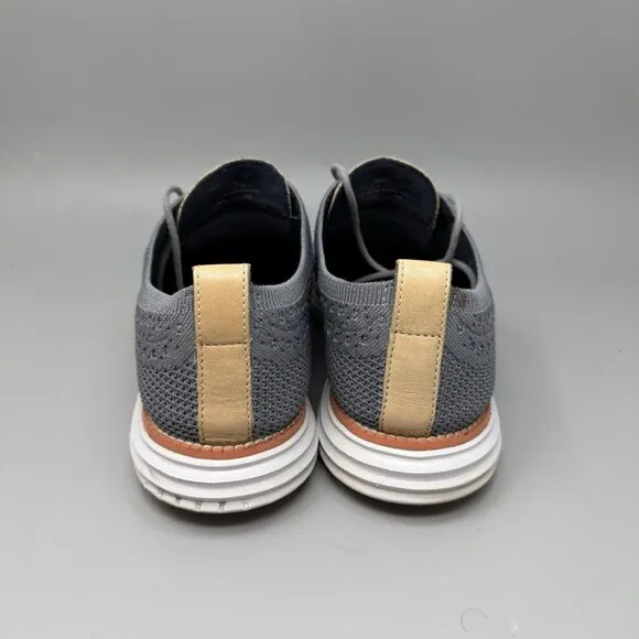 Cole Haan Mens Original Grand Stitchlite Gray Knit Oxford Shoes Size 9M