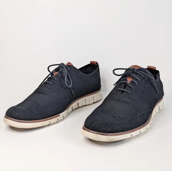 Cole Haan Men's ZEROGRAND Stitchlite Knit Oxford Charcoal Black - sz 10½