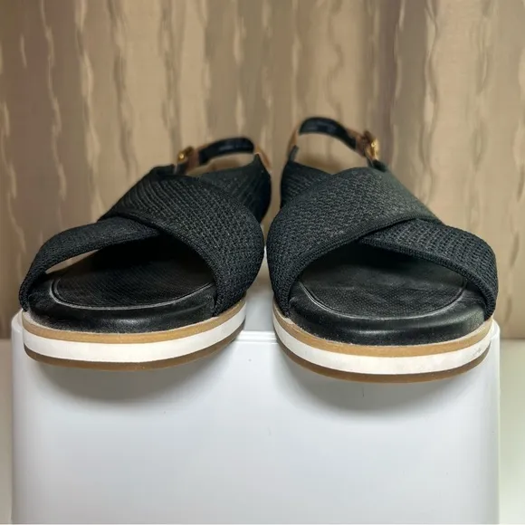 Cole Haan Mikaela Sitichlite Women's 6 Black Tan Crisscross Sandals W23300