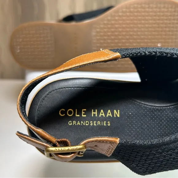 Cole Haan Mikaela Sitichlite Women's 6 Black Tan Crisscross Sandals W23300