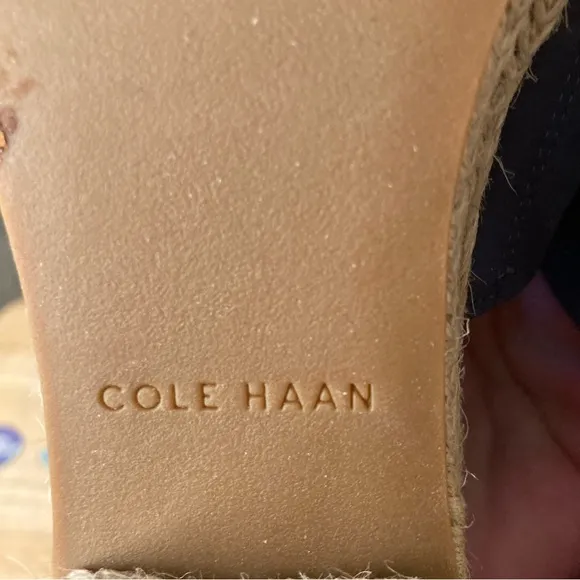 Cole Haan Suede Leather Blue Slip On Sandals Size 8B