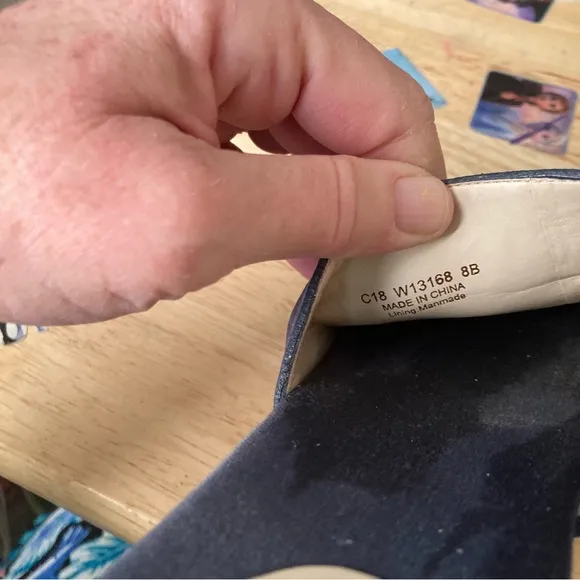 Cole Haan Suede Leather Blue Slip On Sandals Size 8B
