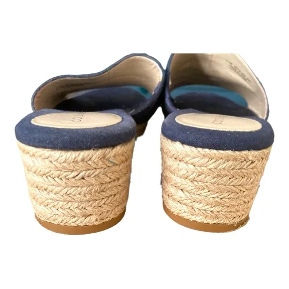 Cole Haan Suede Leather Blue Slip On Sandals Size 8B