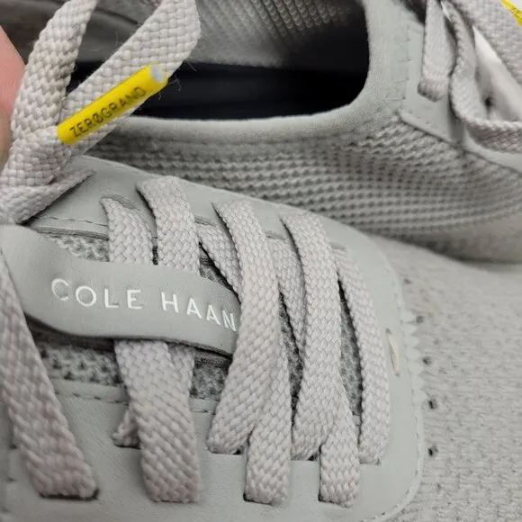 Cole Haan womens 8 Generation Zero Grand Sneakers Gray Lace Up Casual Shoes