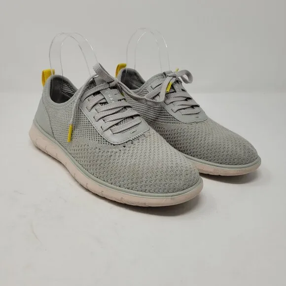 Cole Haan womens 8 Generation Zero Grand Sneakers Gray Lace Up Casual Shoes