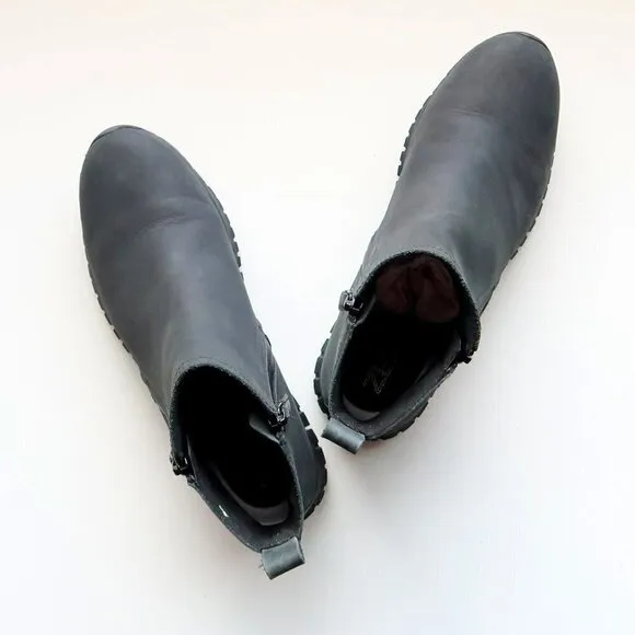 Cole Haan Zerogrand Black Nubuck Leather Waterproof Ankle Boots Booties Size 6