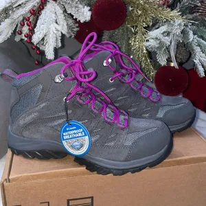 Columbia Crestwood Mid Waterproof Hiking Lace Up Leather Boots Women Size 7 New