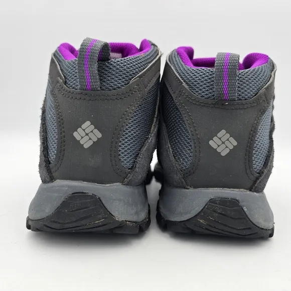 Columbia Crestwood Mid Waterproof Hiking Shoes, Graphite, Bright Plum, Women's 6