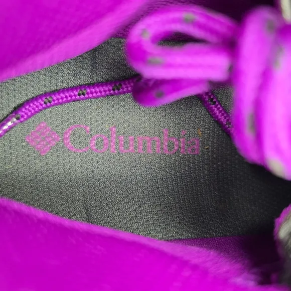 Columbia Crestwood Mid Waterproof Hiking Shoes, Graphite, Bright Plum, Women's 6