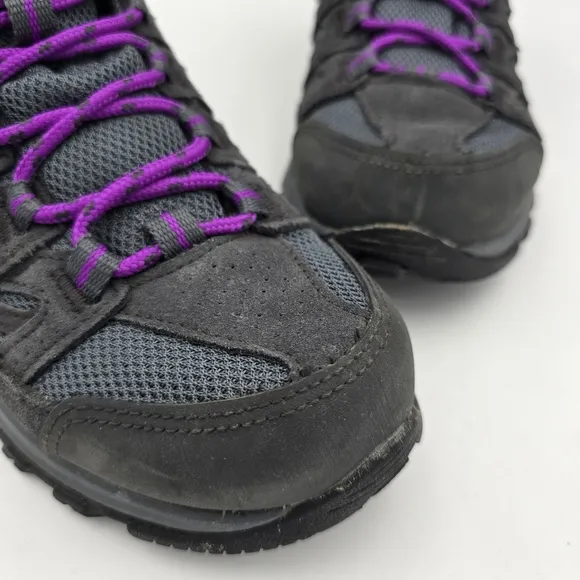 Columbia Crestwood Mid Waterproof Hiking Shoes, Graphite, Bright Plum, Women's 6