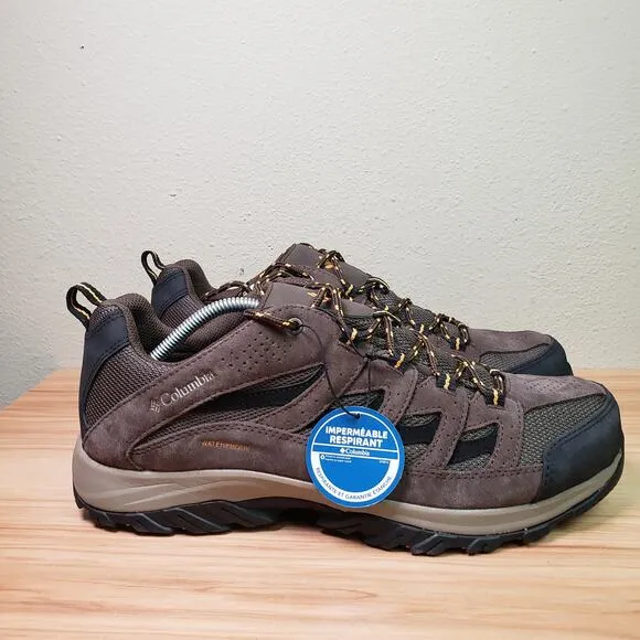 Columbia Men's 13 Wide Crestwood Waterproof Boots Brown Hiking Workwear Outdoor