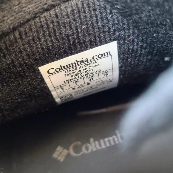 Columbia Men's Davenport PDX Waterproof Black Fog Lace Up Chukka Boots Size 8