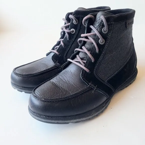 Columbia Men's Davenport PDX Waterproof Black Fog Lace Up Chukka Boots Size 8