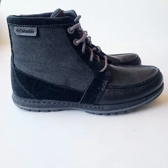 Columbia Men's Davenport PDX Waterproof Black Fog Lace Up Chukka Boots Size 8