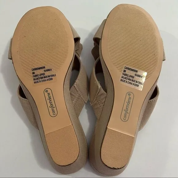 Comfortview Medium width nude the Carmen mule shoes