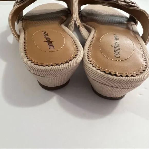 Comfortview Medium width nude the Carmen mule shoes