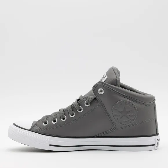 Converse Men's Chuck Taylor All Star High Street Faux Leather Shoes Gray Size 8