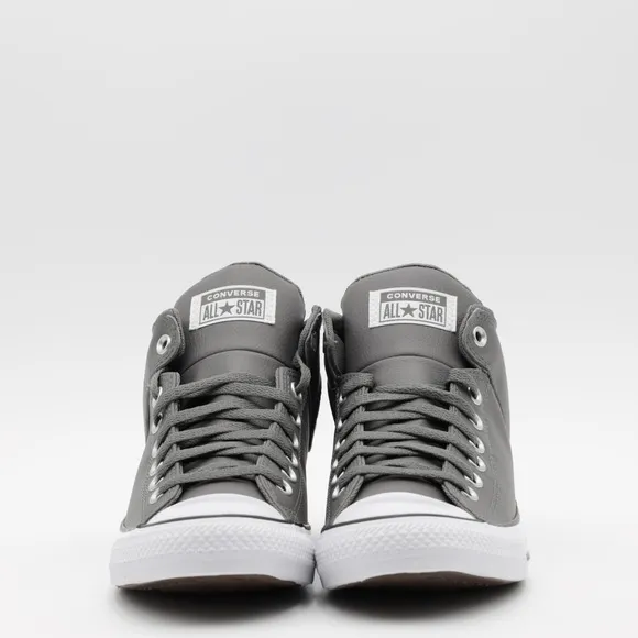 Converse Men's Chuck Taylor All Star High Street Faux Leather Shoes Gray Size 8
