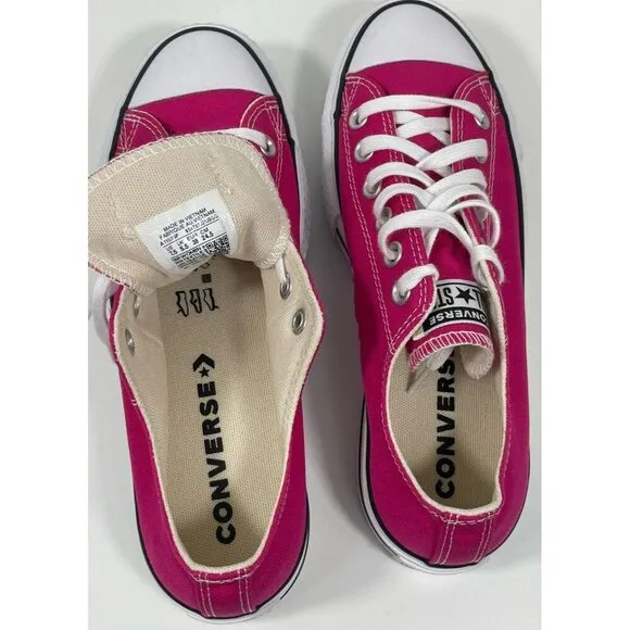 Converse Women's Chuck Taylor All Star Lift Platform Shoes Classic Pink Size 7.5