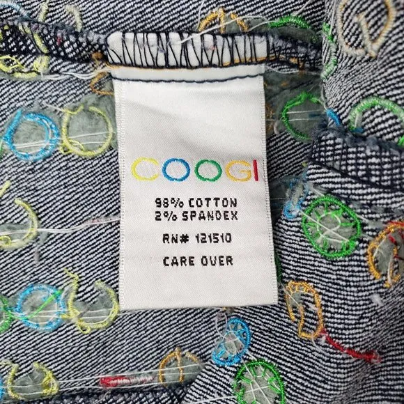 Coogi Women's Embroidered Logo Denim Jean Trucker Jacket Size Medium