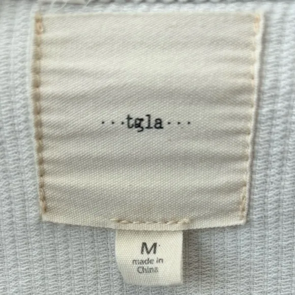Corduroy Jacket Relaxed Trucker Raw Hem Francesca’s tgla Retro White Size Medium