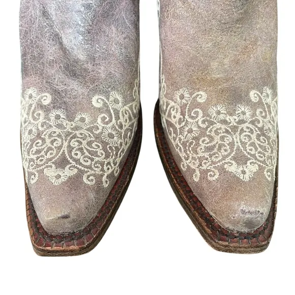 CORRAL WOMEN'S CRATER WITH BONE EMBROIDERY WESTERN BOOTS - SNIP TOE