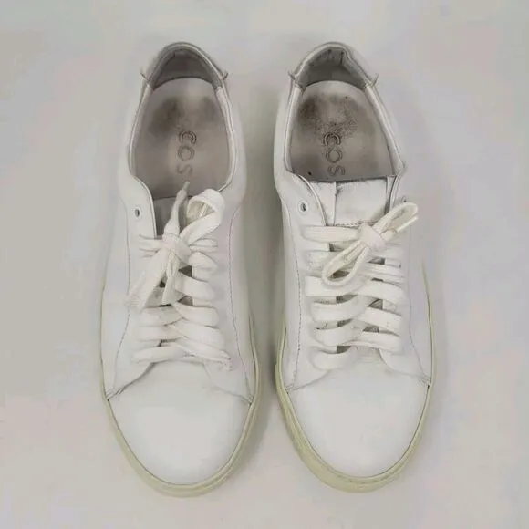 Cos Shoes Mens 10 White Leather Casual Minimalist Basic