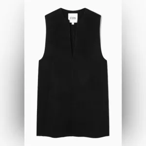 🆕COS Vneck Double Faced Black Wool Dress